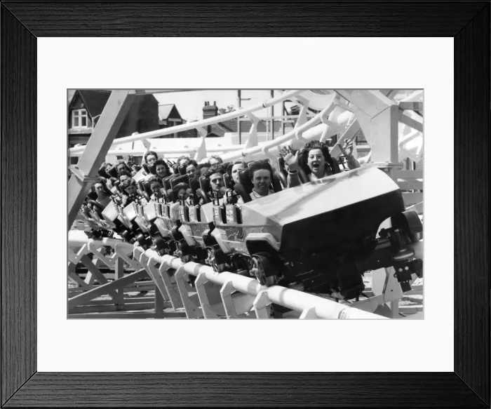 Framed Print : The Spanish City amusement park in Whitley Bay Holidaymakers enjoy Framed Print : The Spanish City amusement park in Whitley Bay Holidaymakers enjoy