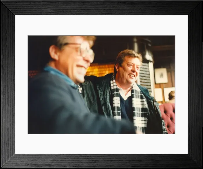 Framed Print : Former bassist of The Animals pop group Chas Chandler (right) Framed Print : Former bassist of The Animals pop group Chas Chandler (right)