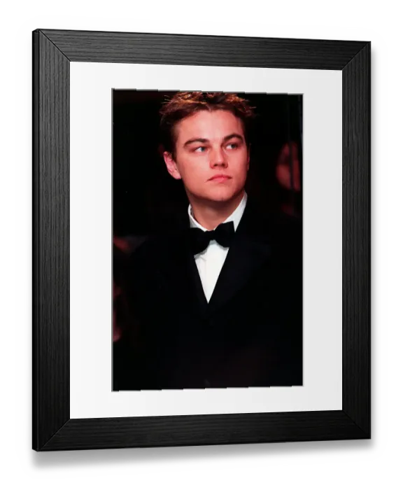 Framed Print : Leonardo DiCaprio at Man in the Iron Mask premiere 1998 at Royal premiere of the film Framed Print : Leonardo DiCaprio at Man in the Iron Mask premiere 1998 at Royal premiere of the film