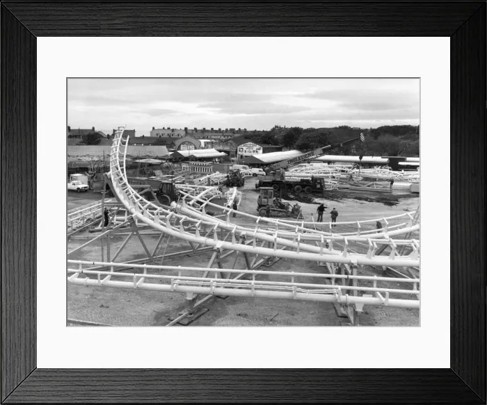 Framed Print : The Spanish City amusement park in Whitley Bay - sections of the new corkscrew