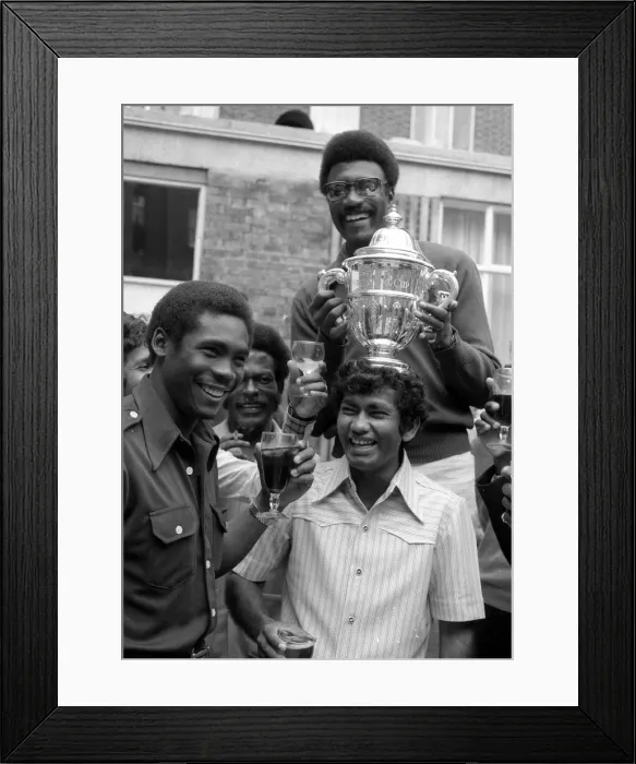 Framed Print : Clive Lloyd and his victorious West Indians after defeating the Australians in