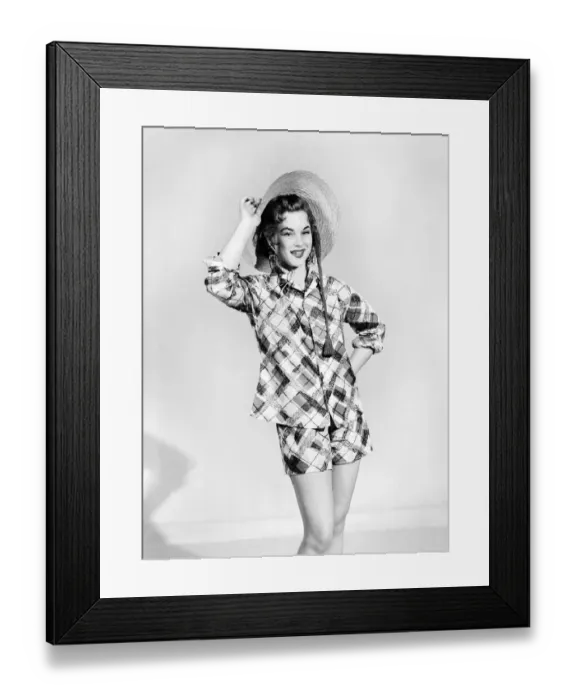 Framed Print : Clothing: Fashion: Beachwear. 1955 B244-002