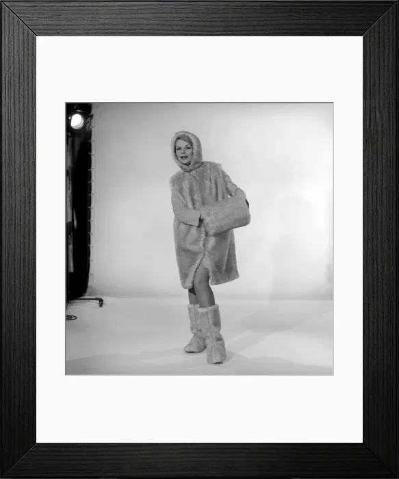 Framed Print : Model Bianca Foakes seen here modeling matching fur coat Framed Print : Model Bianca Foakes seen here modeling matching fur coat