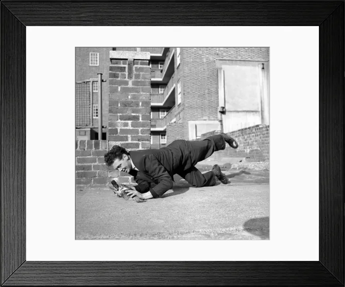 Framed Print : London pigeon catcher. January 1954 A157-003 Framed Print : London pigeon catcher. January 1954 A157-003