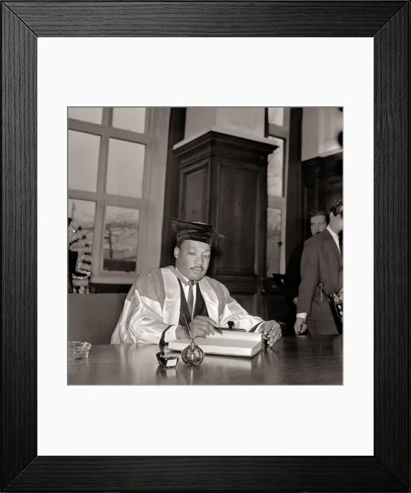 Framed Print : Martin Luther King November 1967 Gets a honorary degree at Newcastle University Framed Print : Martin Luther King November 1967 Gets a honorary degree at Newcastle University