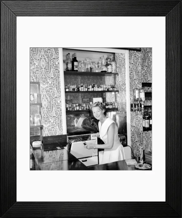 Framed Print : Occupation: Barmaid: Liz Allen. 1954 A173