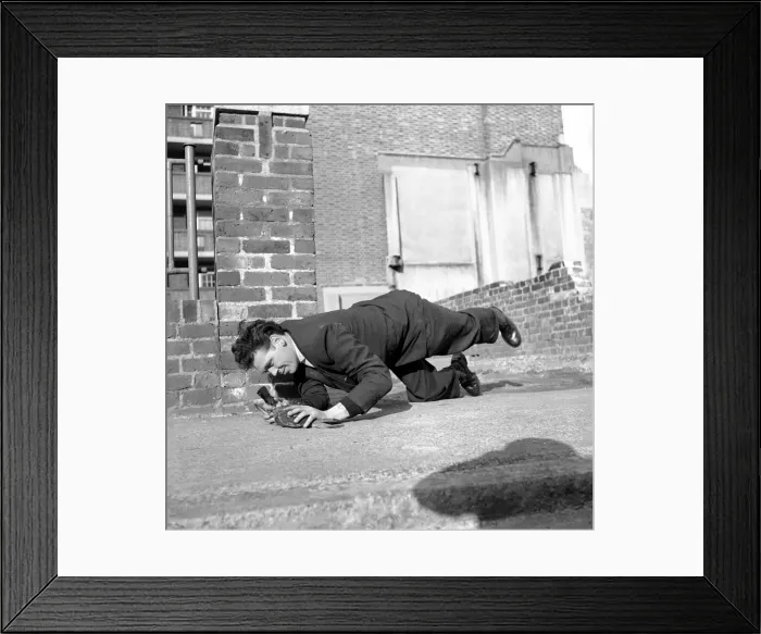 Framed Print : London pigeon catcher. January 1954 A157 Framed Print : London pigeon catcher. January 1954 A157