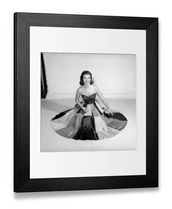 Framed Print : Clothing: Fashion: Skirts: Woman wearing flying panel dress. Model: Pat Owens Framed Print : Clothing: Fashion: Skirts: Woman wearing flying panel dress. Model: Pat Owens