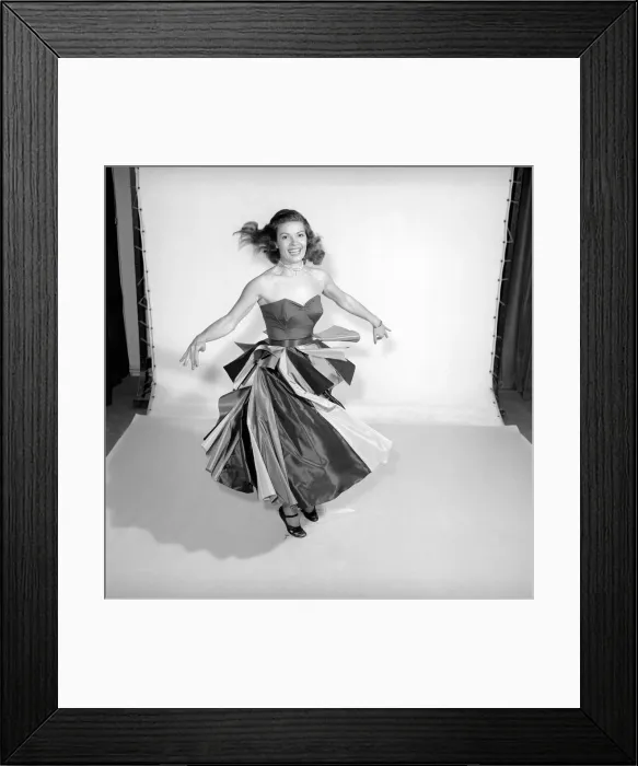 Framed Print : Clothing: Fashion: Skirts: Woman wearing flying panel dress. Model: Pat Owens Framed Print : Clothing: Fashion: Skirts: Woman wearing flying panel dress. Model: Pat Owens