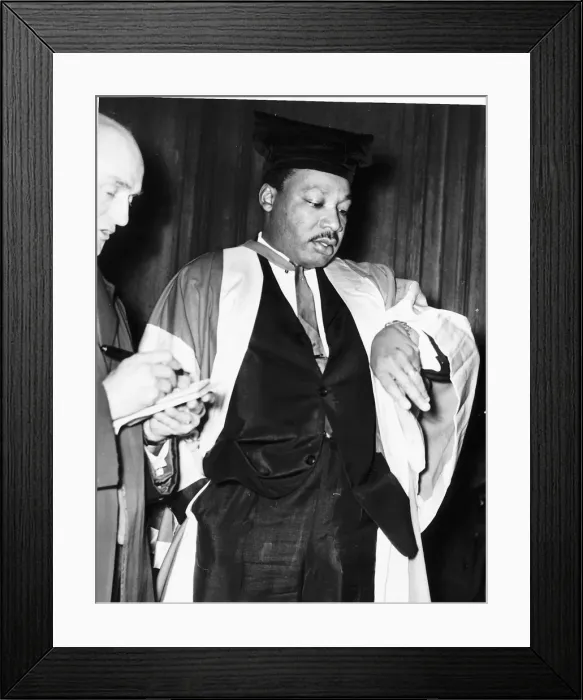 Framed Print : Martin Luther King, American Civil Rights leader getting an Honoraray Degree of Doctor of