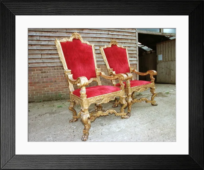 Framed Print : Fee £250 Per Image Wedding Throne Chairs July 1999 which were Framed Print : Fee £250 Per Image Wedding Throne Chairs July 1999 which were