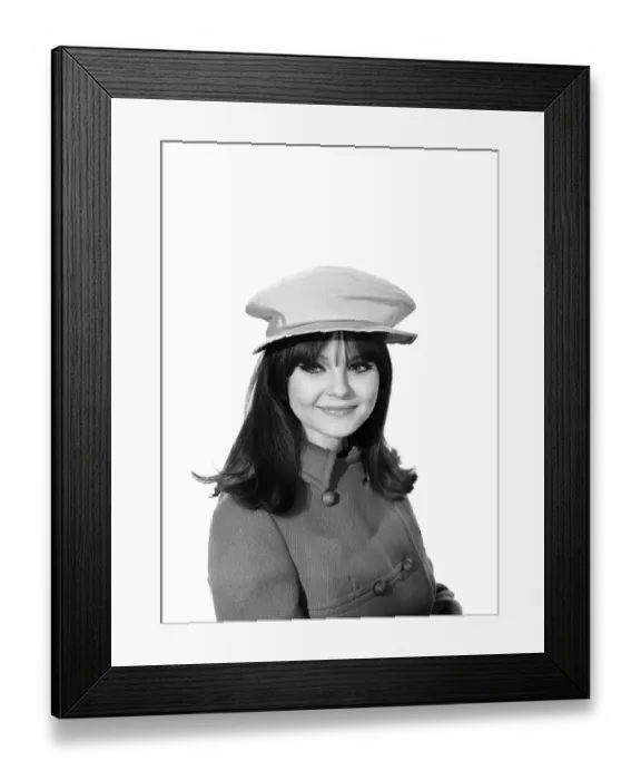 Framed Print : Clothing: Fashion: Hats. Model: Joanne Young. 1966 B2077-004