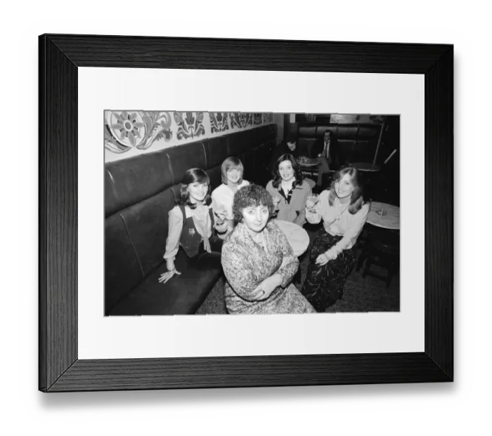 Framed Print : Maureen Nolan mother of the Nolan sisters seen here with the girls during the girls tour