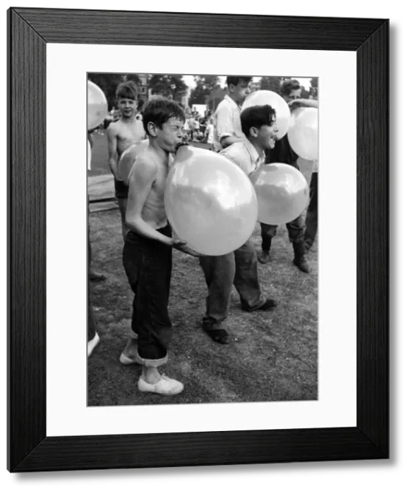 Framed Print : First man to get out a pin will be disqualified, first man to burst himself will be well Framed Print : First man to get out a pin will be disqualified, first man to burst himself will be well