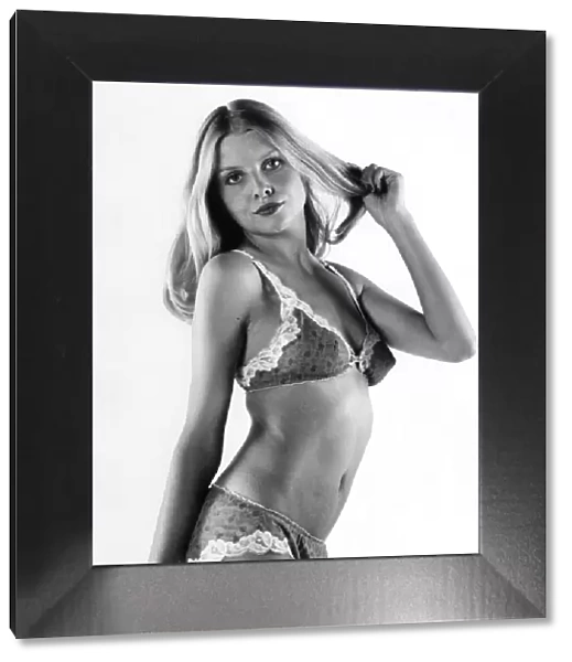 The bra and panties set is by Janet Reger from Fenwick of New Bond Street June 1978