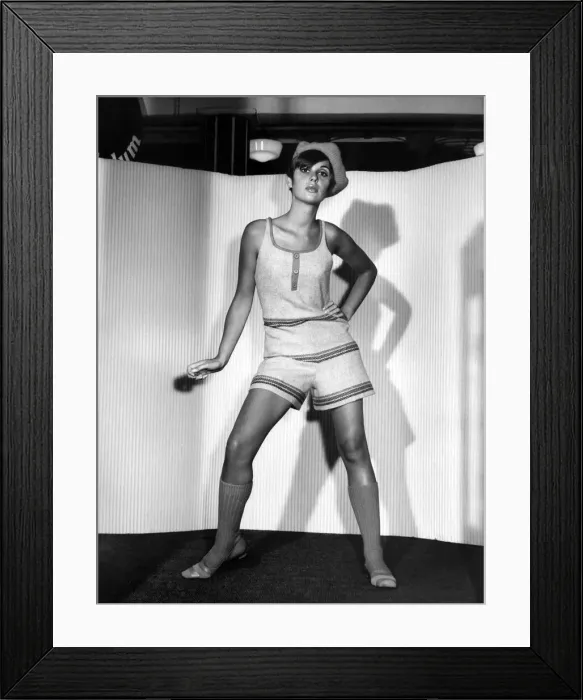 Framed Print : Nelson designed this dashing culotte dress as the gear for girls in a hurry
