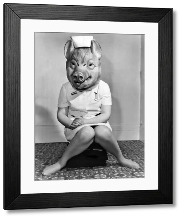 Framed Print : Christine Blower, a nurse with a problem. March 1977 P007850