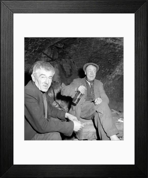 Framed Print : Tramps: Two homeless gentlemen who live in the cellar of a bombed out building close to Framed Print : Tramps: Two homeless gentlemen who live in the cellar of a bombed out building close to