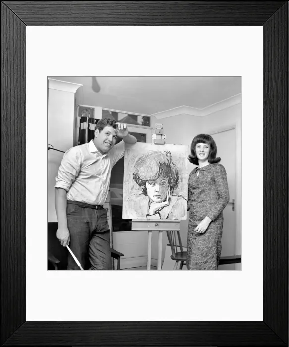 Framed Print : Z-Cars actor Colin Welland seen here relaxing by painting. 1966 A969-003 Framed Print : Z-Cars actor Colin Welland seen here relaxing by painting. 1966 A969-003