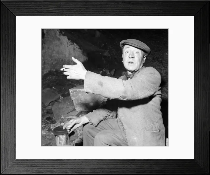 Framed Print : Tramps: One of two homeless gentlemen who live in the cellar of a bombed out building Framed Print : Tramps: One of two homeless gentlemen who live in the cellar of a bombed out building