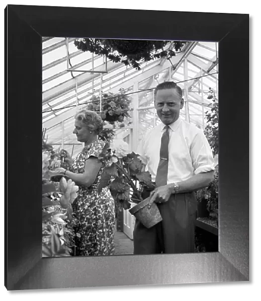 TV Gardener Percy Thrower - seen here at home. 1966 A968-001