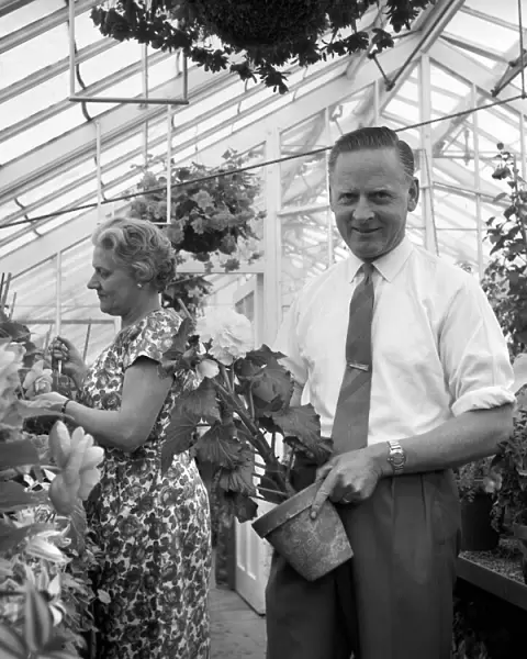 TV Gardener Percy Thrower - seen here at home. 1966 A968-001