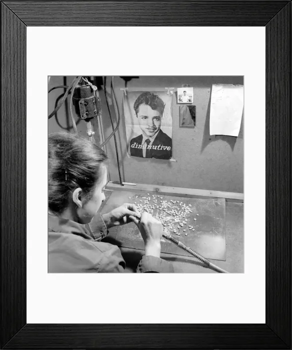 Framed Print : False teeth factory in Dundee: The factory makes and bakes in their kiln (oven Framed Print : False teeth factory in Dundee: The factory makes and bakes in their kiln (oven