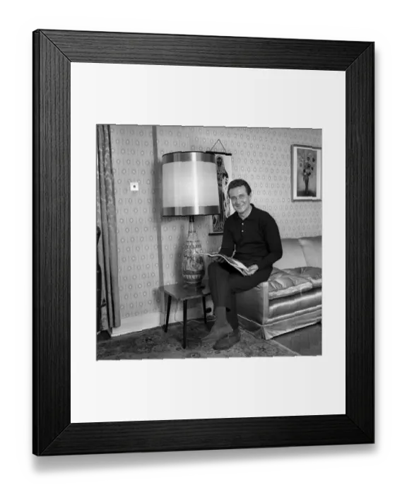 Framed Print : Actor Patrick McNee seen here at home. 1960 A999-006 Framed Print : Actor Patrick McNee seen here at home. 1960 A999-006