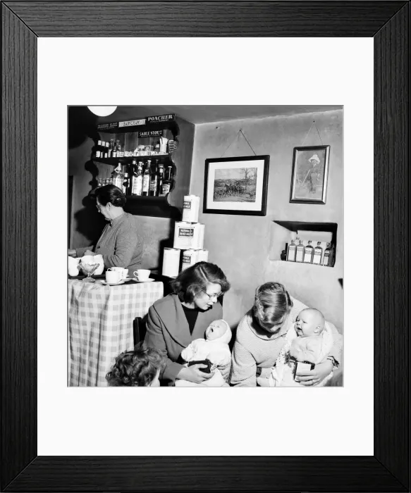 Framed Print : Medical: Baby: Clinic: Once every week the Falklands Arm pub near Stratford stops serving Framed Print : Medical: Baby: Clinic: Once every week the Falklands Arm pub near Stratford stops serving