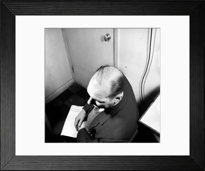 Framed Print : Bald headed man. 1963 A774 Framed Print : Bald headed man. 1963 A774