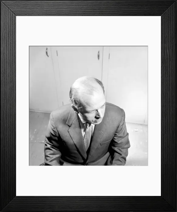 Framed Print : Bald headed man. 1963 A774-009 Framed Print : Bald headed man. 1963 A774-009