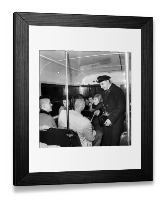 Framed Print : Fashion: Mens Hair Styles: The Delaware or Mohican hair cut. 1958 A766-003