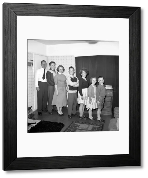Framed Print : Family Life: The Theakeston family at home. April 1959 A775-006