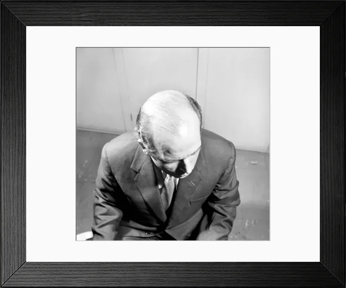 Framed Print : Bald headed man. 1963 A774-010 Framed Print : Bald headed man. 1963 A774-010