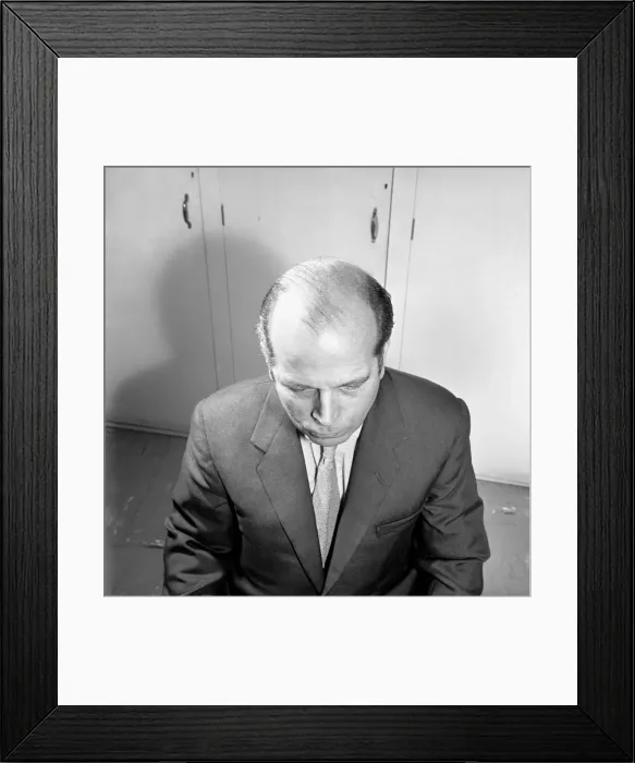 Framed Print : Bald headed man. 1963 A774-006 Framed Print : Bald headed man. 1963 A774-006