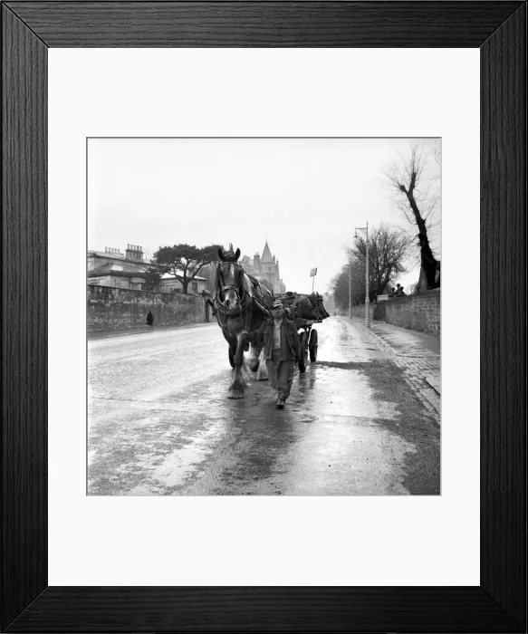 Framed Print : Coalman delivering coal. May 1958 A687
