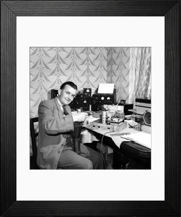 Framed Print : Radio Mechanic: Stephen Freeth seen here building radio equipment for the Bristol Framed Print : Radio Mechanic: Stephen Freeth seen here building radio equipment for the Bristol