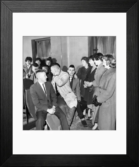 Framed Print : Fashion: Mens Hair Styles: The Delaware or Mohican hair cut. 1958 A766-002 Framed Print : Fashion: Mens Hair Styles: The Delaware or Mohican hair cut. 1958 A766-002