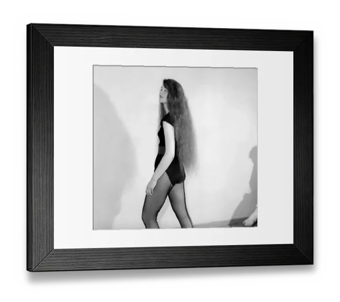 Framed Print : Fashion: Hair Styles: Judith Hoare seen here showing off her waist length hair