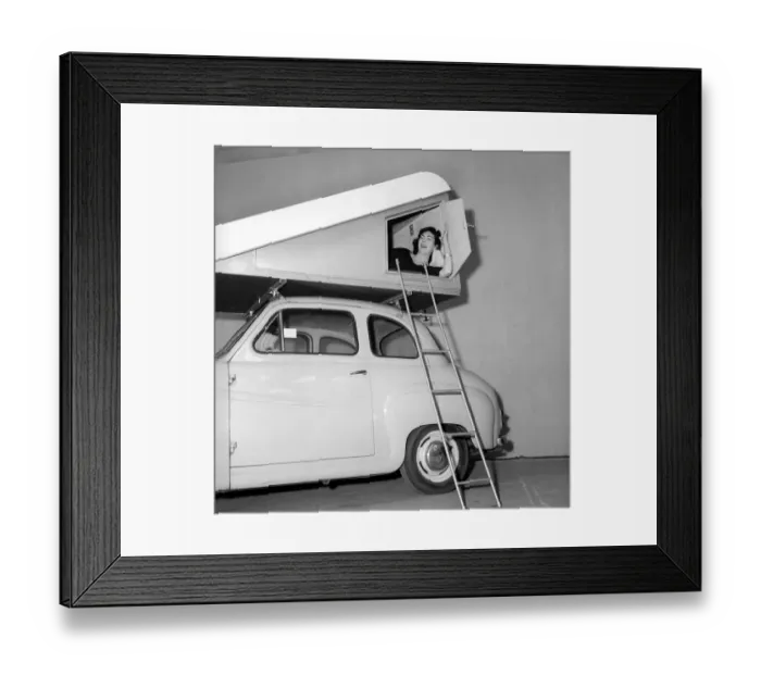 Framed Print : Inventions: Car Roof Tent: A new revolutionary camping invention The Roof Tent