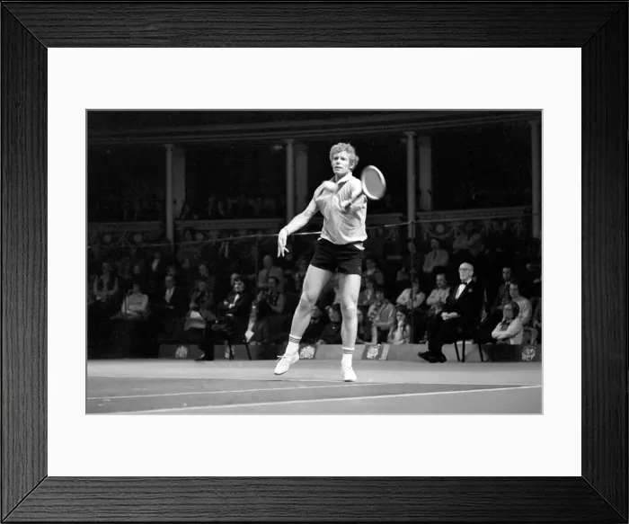 Framed Print : Tennis Player Mark Cox: Mark Cox, beaten in the final of the RothmanOs tournament