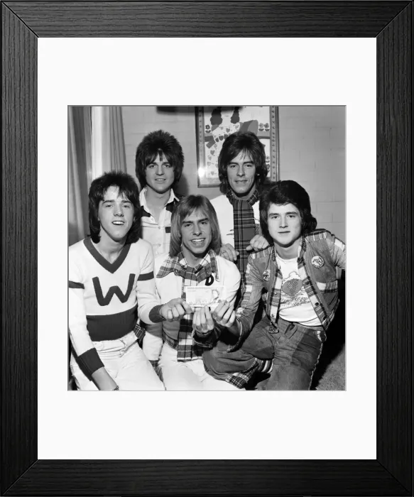 Framed Print : Bay City Rollers with the only cash between the Five of them - a Fiver Framed Print : Bay City Rollers with the only cash between the Five of them - a Fiver