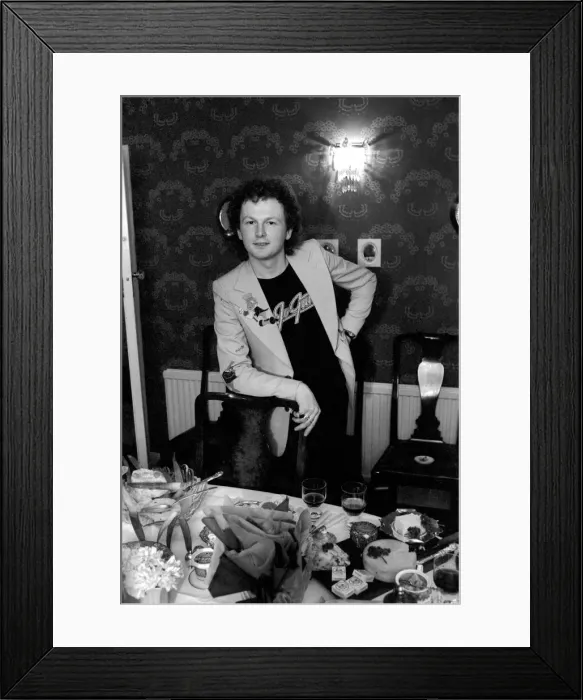 Framed Print : Composer Mike Batt seen here at the home of Sonia Allison the Daily Mirror cook who Framed Print : Composer Mike Batt seen here at the home of Sonia Allison the Daily Mirror cook who