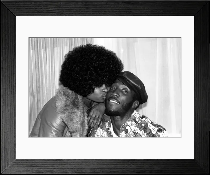 Framed Print : Boxer: Lonnie Bennett and wife Pat. March 1975 75-01354-004 Framed Print : Boxer: Lonnie Bennett and wife Pat. March 1975 75-01354-004