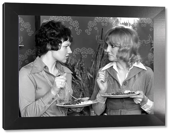 Valerie May and actress Lyn Paul. seen here at the home of Sonia Allison the Daily