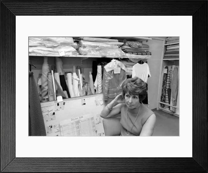 Framed Print : Fashion: Clothing: Designer in chief, at Susan Small in Wells Street, W. 1 Framed Print : Fashion: Clothing: Designer in chief, at Susan Small in Wells Street, W. 1