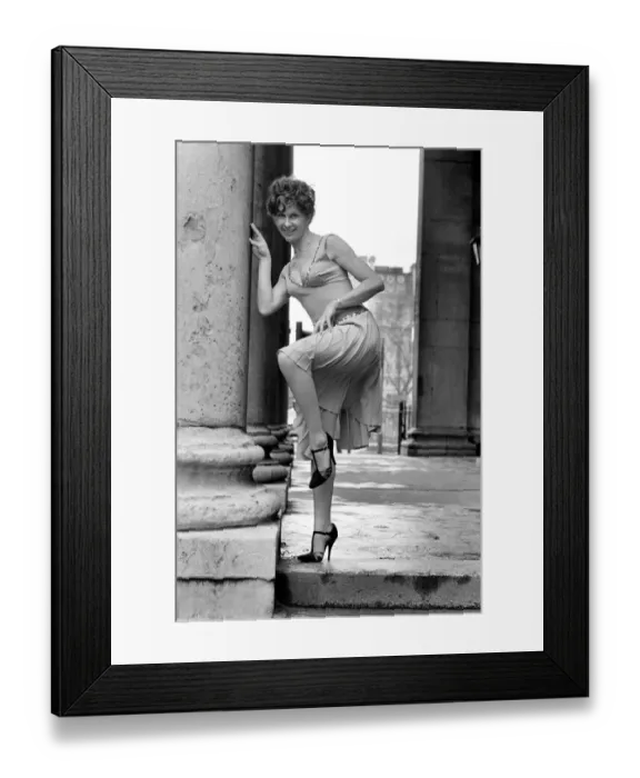Framed Print : Chris Cooper wears a new style stiletto heel. March 1975 75-01213-005