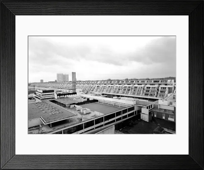 Framed Print : Architecture: Housing Estate. A council housing estate designed Framed Print : Architecture: Housing Estate. A council housing estate designed
