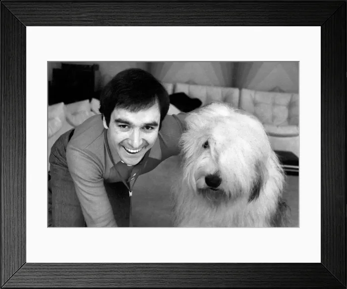 Framed Print : Peter Shelley and Dog. March 1975 75-01635-002 Framed Print : Peter Shelley and Dog. March 1975 75-01635-002