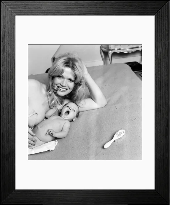 Framed Print : Mother and child. Model Erika Bergmann and Baby girl. Mother and baby, Erika and Ariane
